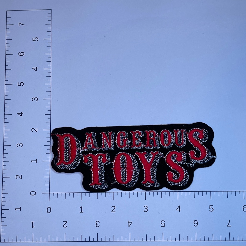 Red and Black Dangerous Toys Patch
